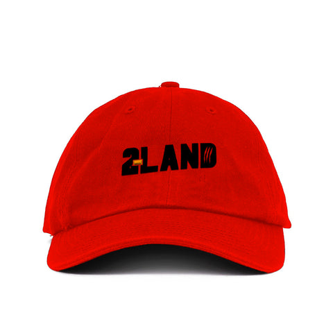 2-Land Red Dad Hat